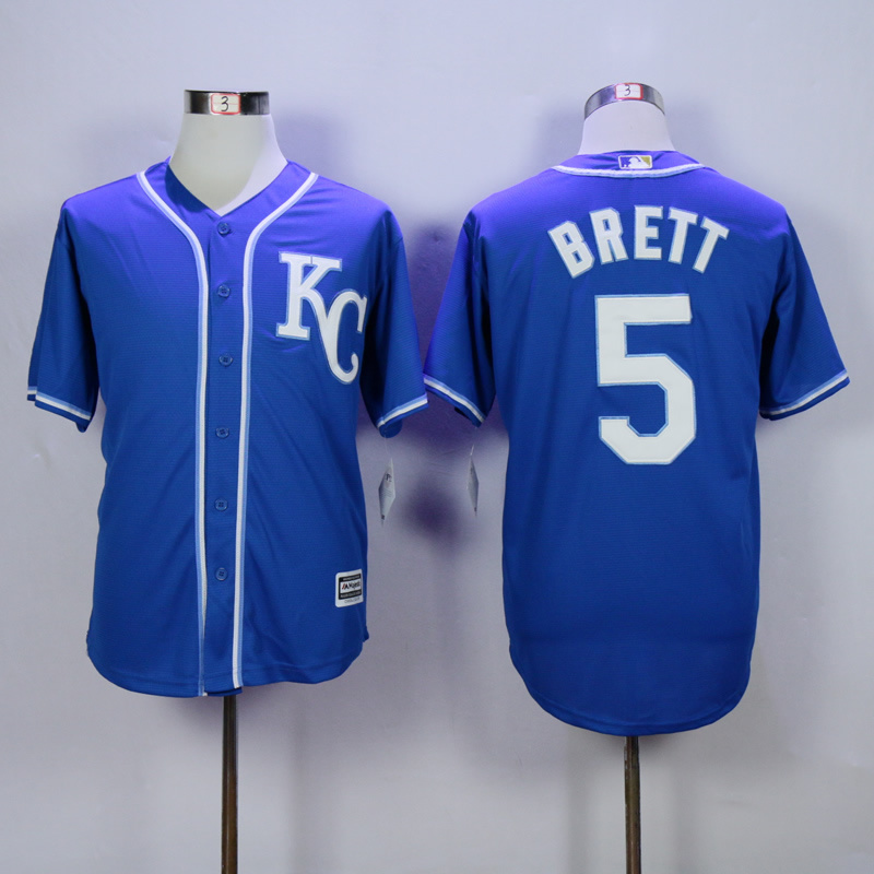 Men Kansas City Royals #5 Brett Blue MLB Jerseys